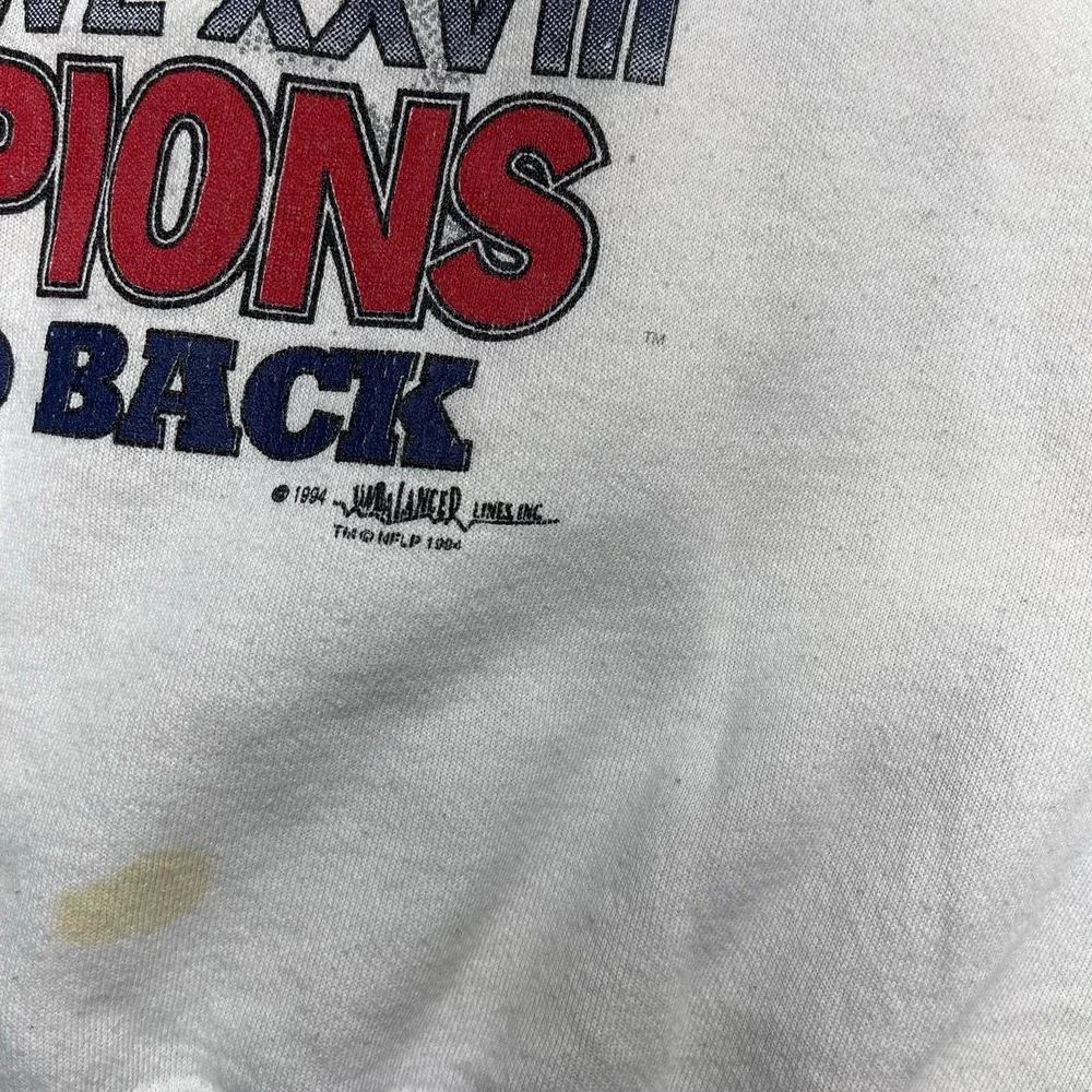 Vintage Dallas Cowboys Sweatshirt Mens Large Football White NFL Looney Tunes 90s